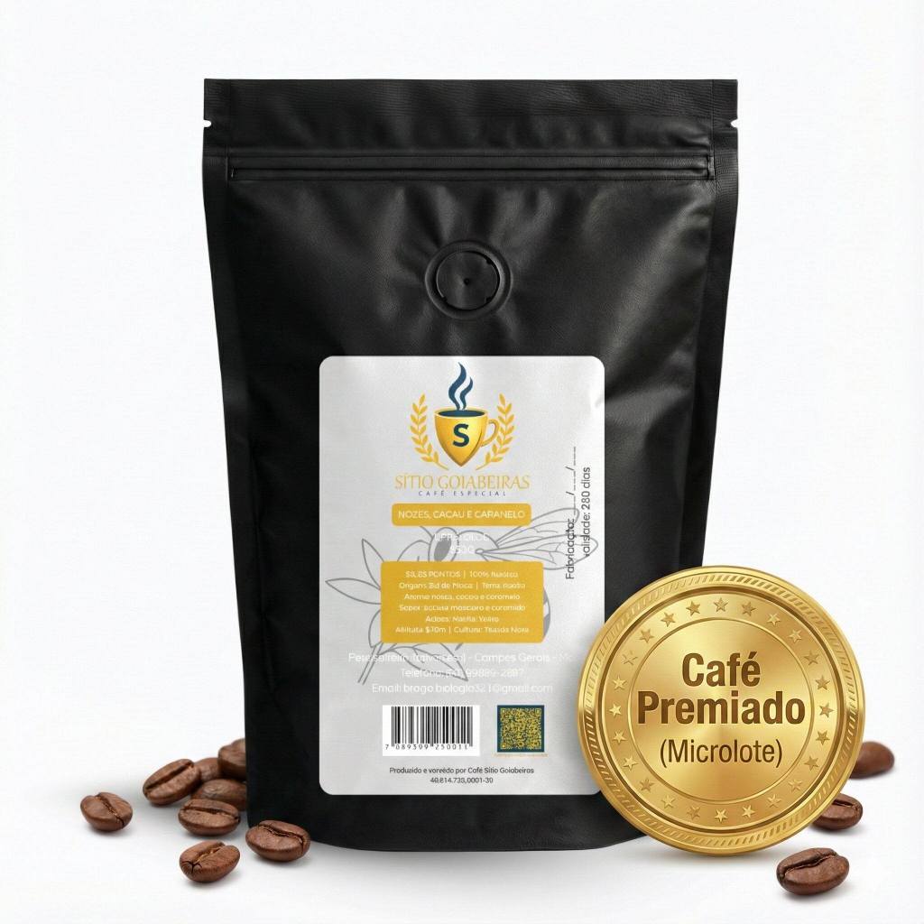 250g de Café especial Sítio Goiabeiras (em Grãos 85 pts) (250g) (Peneiras: acima de 18+) MICROLOTE (EDIÇÂO ESPECIAL)