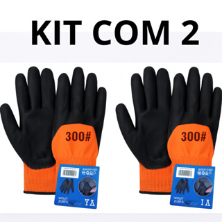 Kit com 2 Pares de Luvas de Segurança 300# – Antiderrapante, Confortável e Resistente em Oferta na Shopee