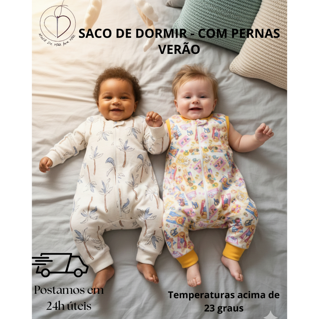 SACO DE DORMIR COM PERNAS- VERÃO- MACACÃO INFANTIL-MOLETINHO LEVE - PIJAMA INFANTIL-LENÇOL PARA BEBÊ