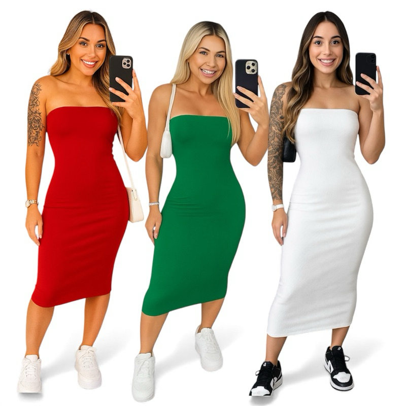 Vestido Midi Tomara que Caia Canelado Vestido Sem Bojo Vestido Midi Gestante