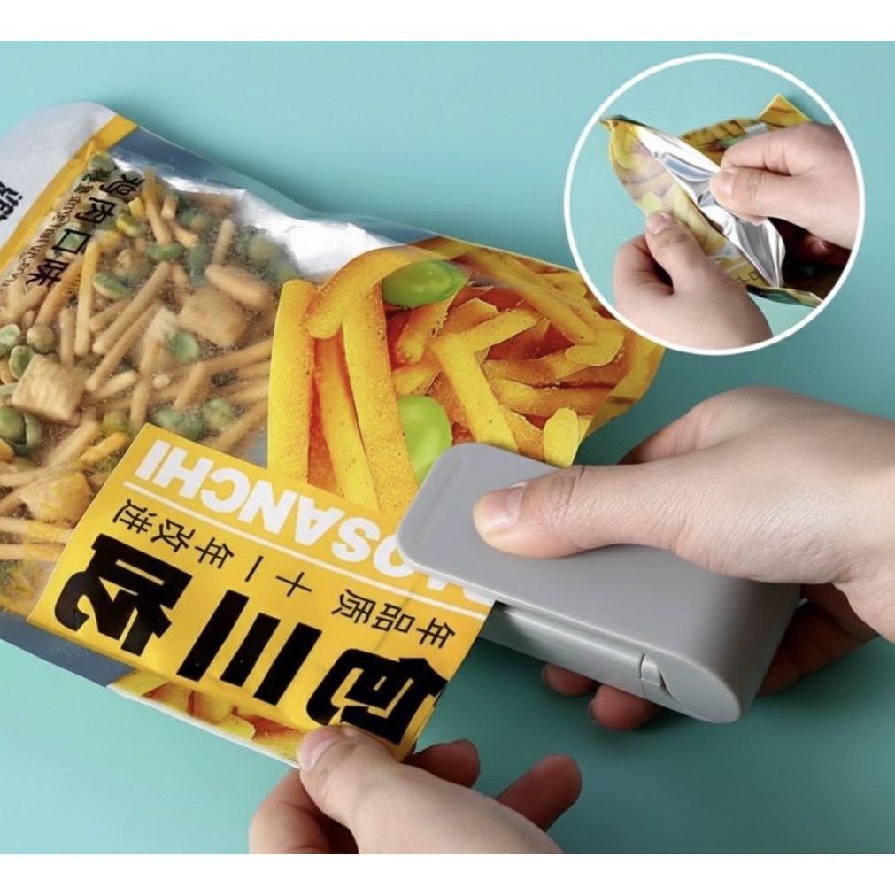 Mini Seladora de Embalagens Portátil a Pilha – Seladora de Sacos Plásticos