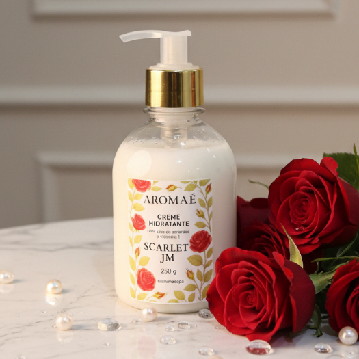 Creme Corporal Scarlet JM 250ml Óleo de Amêndoa e Vitamina E Presente de Natal