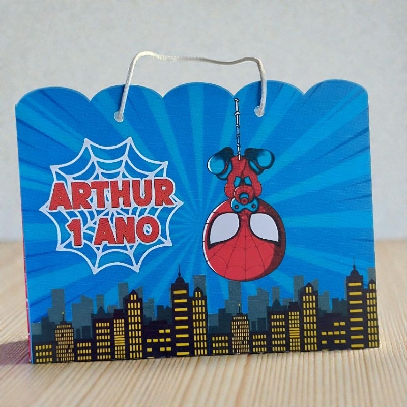Sacolinha Homem Aranha Cute Personalizado | Sacolinha | Lembrancinha | Mimos | Aniversário Spiderman