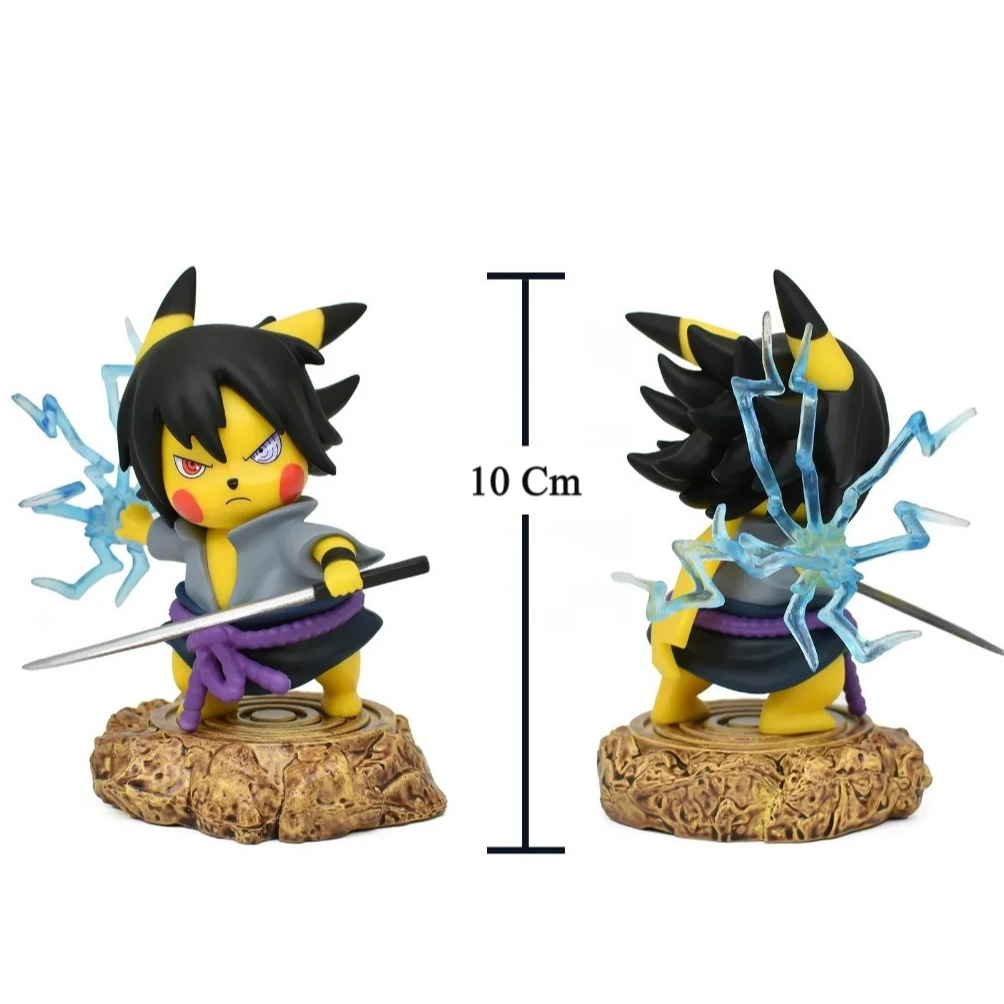Pikachu Sasuke de naruto e pokem action figure de coleção 10cm - Pokemon