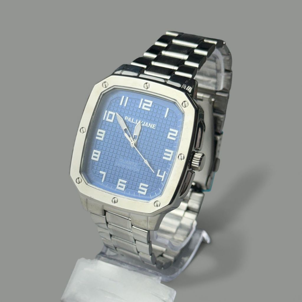 Relógio Masculino Luxo Quadrado Pallyjane Original – Aço Inoxidável – Quartz – À Prova d’Água PLA02 em Oferta na Shopee