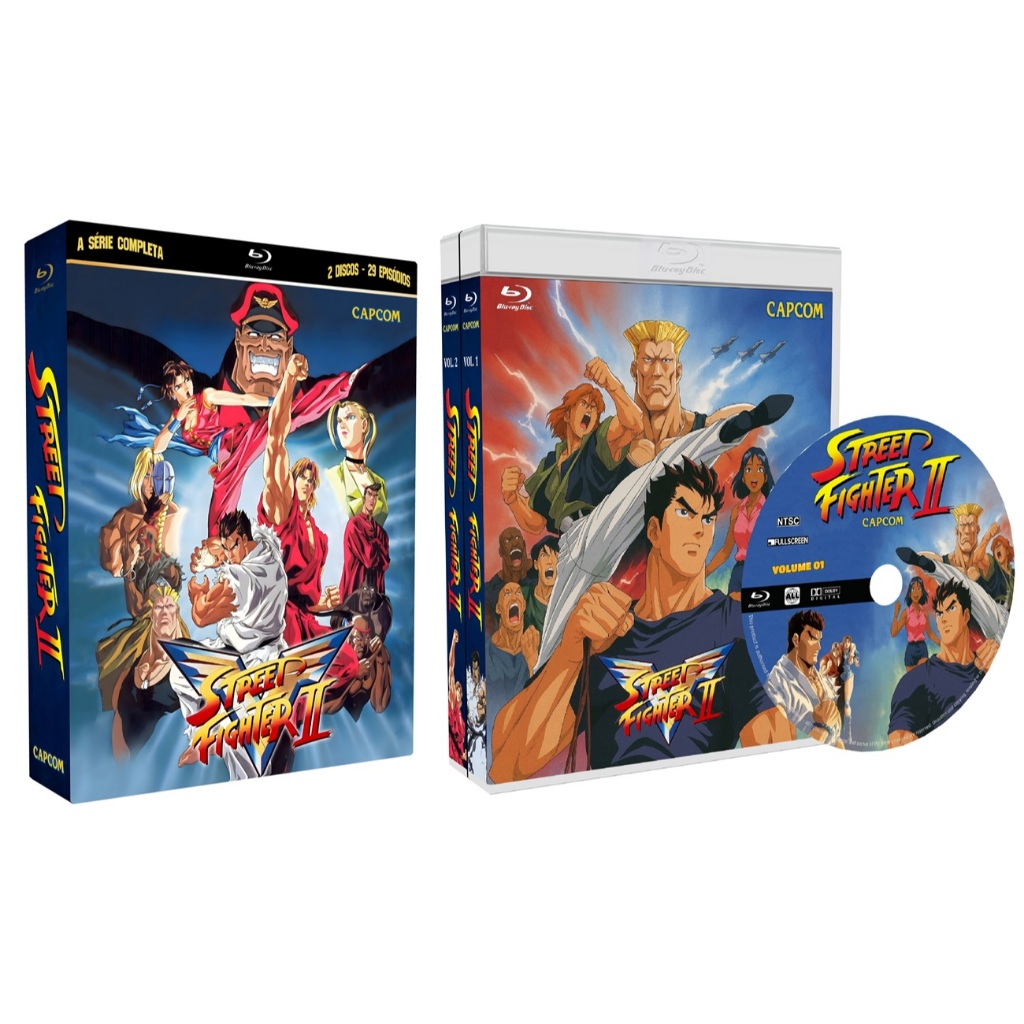 Blu-ray Box coleção desenho Street Fighter 2 Victory - 1995 - Edição completa em bluray