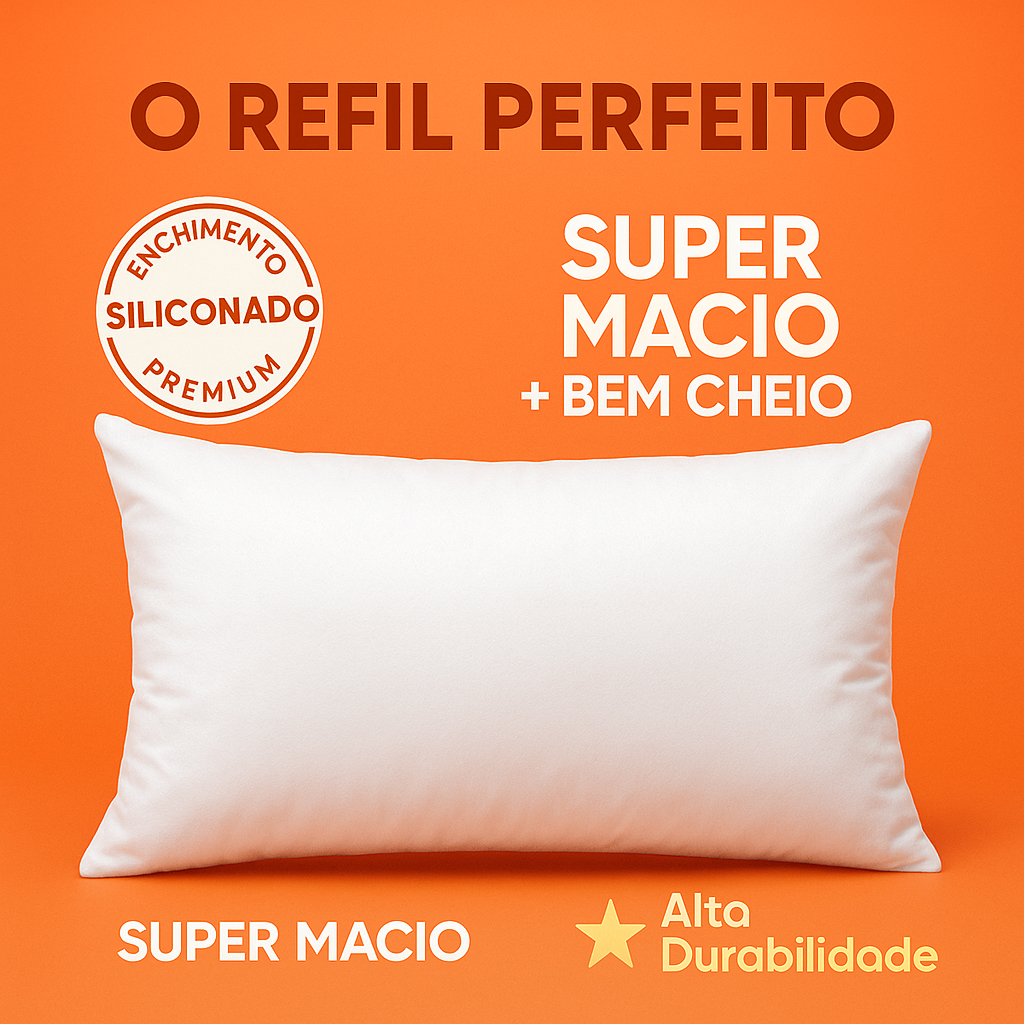Refil de Almofada Baguete 50x30 — Tecido TNT + Enchimento Silicone