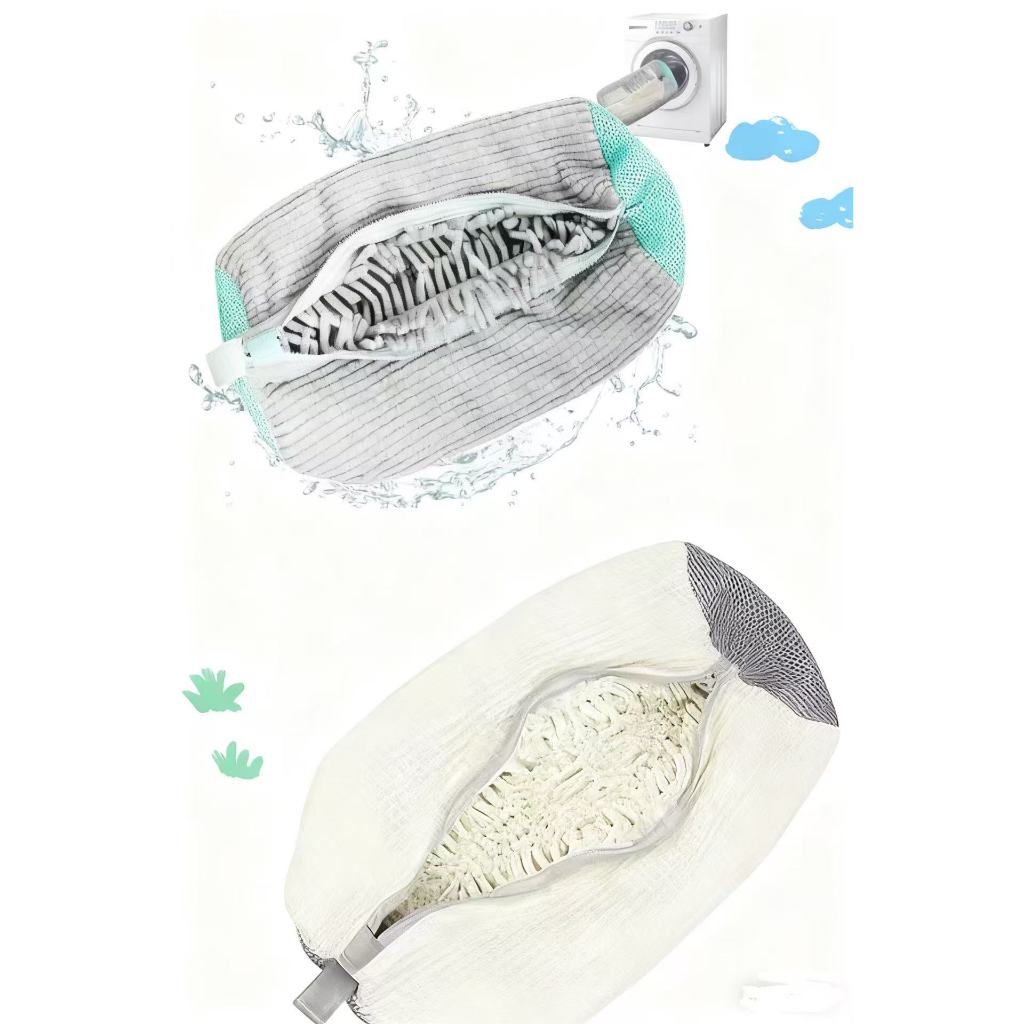 Sacos Lavar Sapato De Viagem Armazenamento Malha Lavanderia Anti Deformação Saco de Lavagem Sapato em Oferta na Shopee