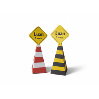 Caixa Pirâmide Cone de trânsito (arte do anúncio) Aplique incluso - não precisa de cola em Oferta na Shopee