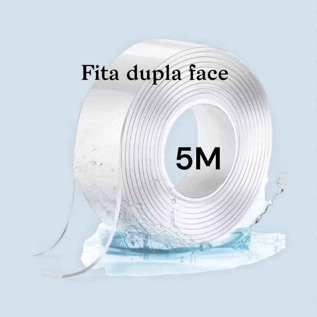 Fita Dupla Face Extra Forte Transparente NanoGel Silicone Mágica Adesiva Cola na Parede Móvel Porta