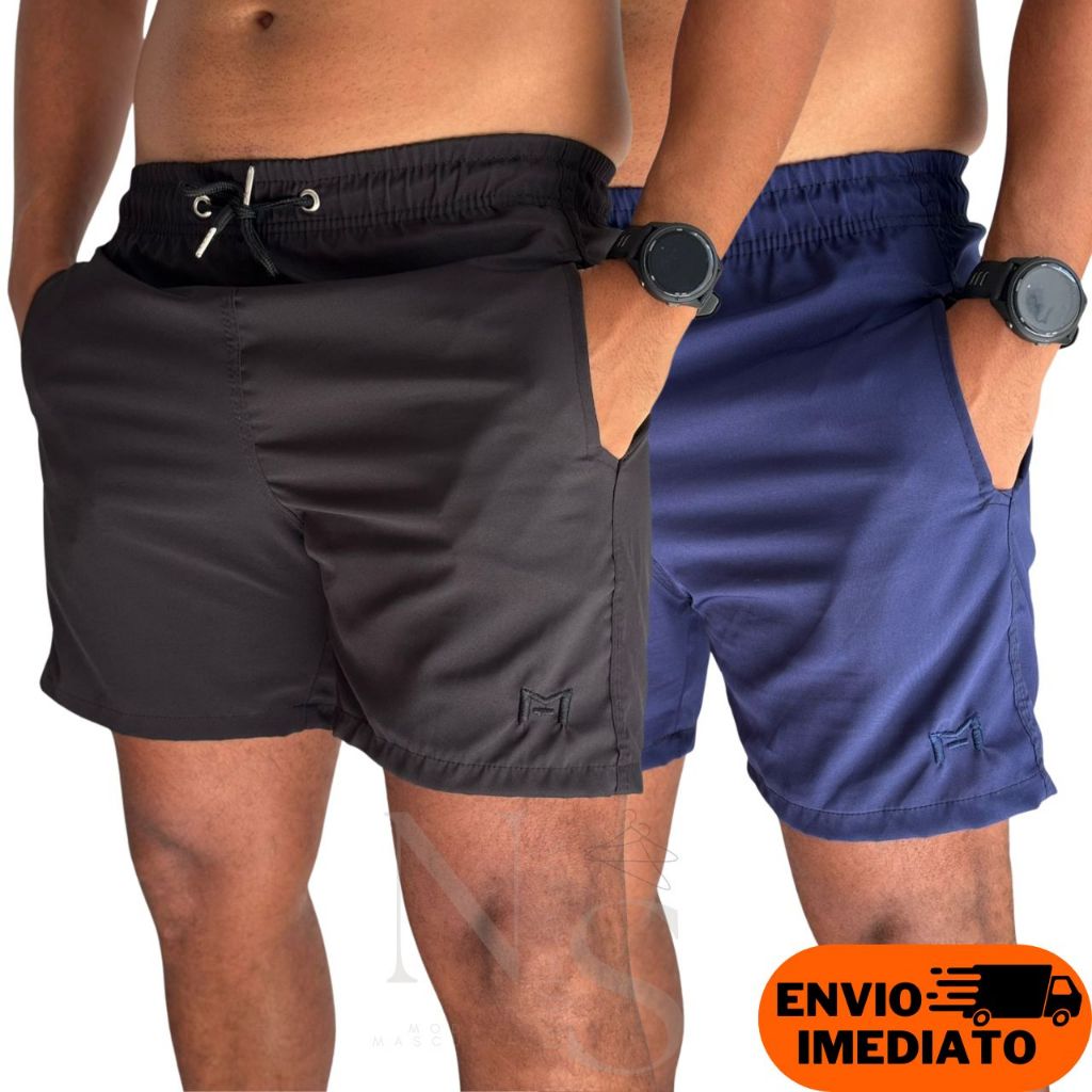 Kit 2 Shorts Mauricinhos Premium Tactel com Elastano em Oferta na Shopee
