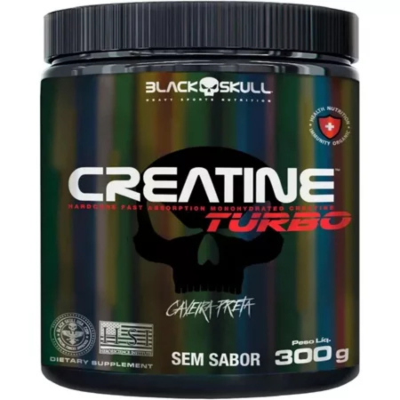 Creatina TurboBlack Skull 300g - Qualidade e Garantia