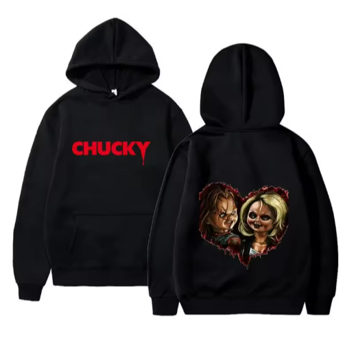 Moletom Canguru Lançamento Horror Movie Play Chucky Hoodies Harajuku Hip Hop Streetwear Men Women