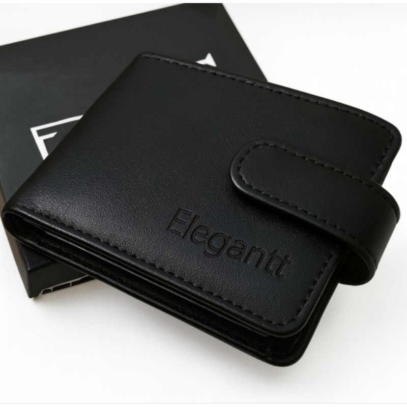 carteira masculina couro 100% Legitimo e Fecho de Pressão com Porta Cartão - Modelo Paris em Oferta na Shopee