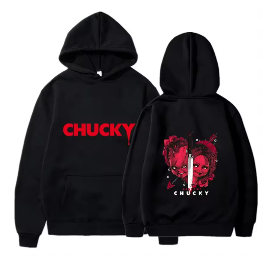 Moletom Canguru Lançamento Horror Movie Play Chucky Hoodies Harajuku Hip Hop Streetwear Men Women Autumn Winter Hooded