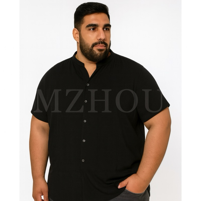camisa gola padre manga curta plus size extra grande viscolinho premium luxo verão em Oferta na Shopee