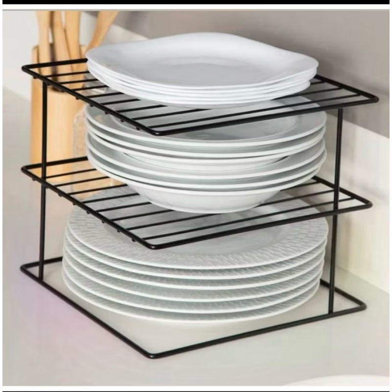 Suporte para Pratos Organizador de Armário 2 andares Aramado Cozinha em Oferta na Shopee