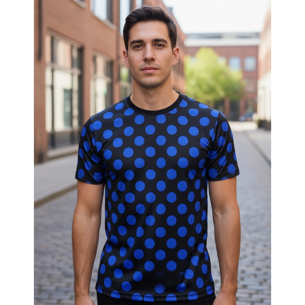 Camisa Camiseta Bolinha Blusa Poá Estampada Tendencia 2026 Adulto Infantil Unissex