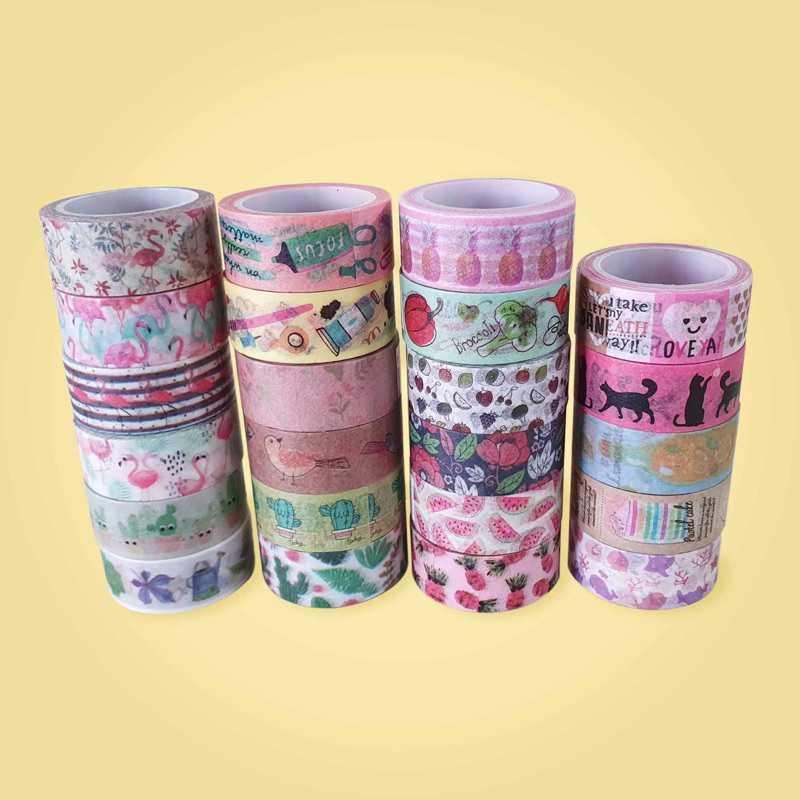 Kit 10 fitas adesivas decorativas Kawaii 4M desenhos mistos conjunto de fitas adesivas para álbuns/artesanato(sortidas) — imagem 2 de 2