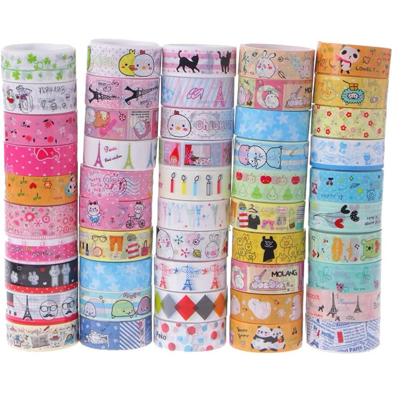 Kit 10 fitas adesivas decorativas Kawaii 4M desenhos mistos conjunto de fitas adesivas para álbuns/artesanato(sortidas) em Oferta na Shopee