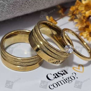 Par de Aliança Reta 6mm friso no Canto Jateada