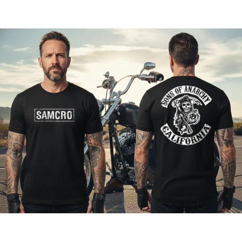 Camisa Masculina Camiseta Dry Fit 2.0 PREMIUM SAMCRO Séries Motociclista Rock Treino Musculação em Oferta na Shopee
