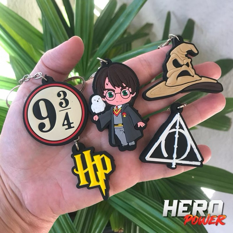 Chaveiros Emborrachados Harry Potter HP Auto Relevo Qualidade em Oferta na Shopee