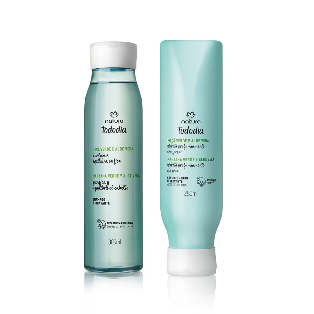 Kit Shampoo e Condicionador Maçã Verde e Aloe Vera