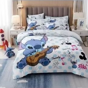 🔥 _TRANSFORME O QUARTO DOS PEQUENOS COM ESTILO! 🛏️🌟_  
_Edredom Stitch Queen 3 Peças_  
✅ Toque macio: conforto que garante boas noites de sono.  
✅ Decoração divertida: tema infantil que encanta as crianças.  
✅ Praticidade: kit completo para cama que fa