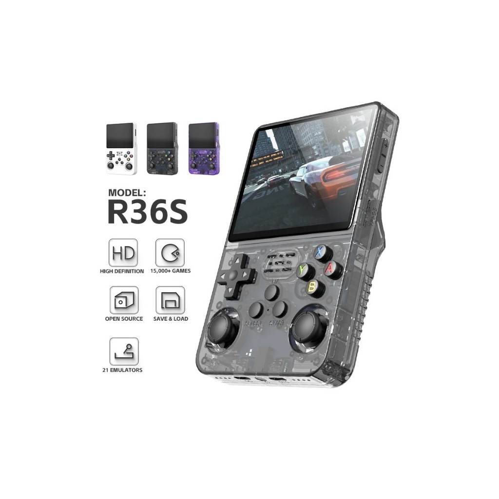 Mini Console Portátil R36S 64gb Tela IPS 20 Emuladores +15mil Jogos Mini Game