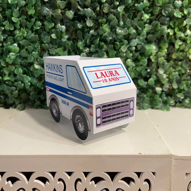 CAIXA VAN STRANGER THINGS  - PERSONALIZADOS - FESTA DE ANIVERSÁRIO  ENFEITE MESA LEMBRANCINHAS em Oferta na Shopee