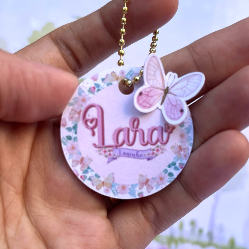 Aplique de Nome Jardim Encantado – com Furo Jardim Encantado Jardim das Borboleatas – 4cm em Oferta na Shopee