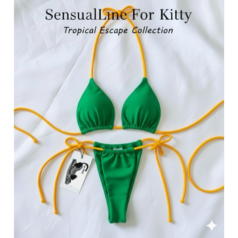 ​🇧🇷 Biquíni Brasil Copa do Mundo 2026 - Cortininha Marquinha fio dental / Sensual Line For Kitt 💛💚 em Oferta na Shopee