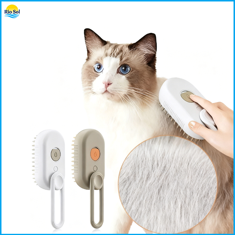 Escova A Vapor Para 3 Em 1 Gatos Cães Escovas Elétricas De Pêlos Pentes De Massagem Y2