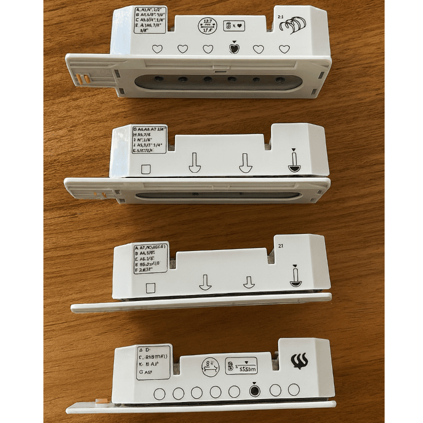 Cartucho Para Encadernadora Sunlit 5 em 1 – Coração / Quadrado / Espiral / Disco – Furo Intercambiável em Oferta na Shopee