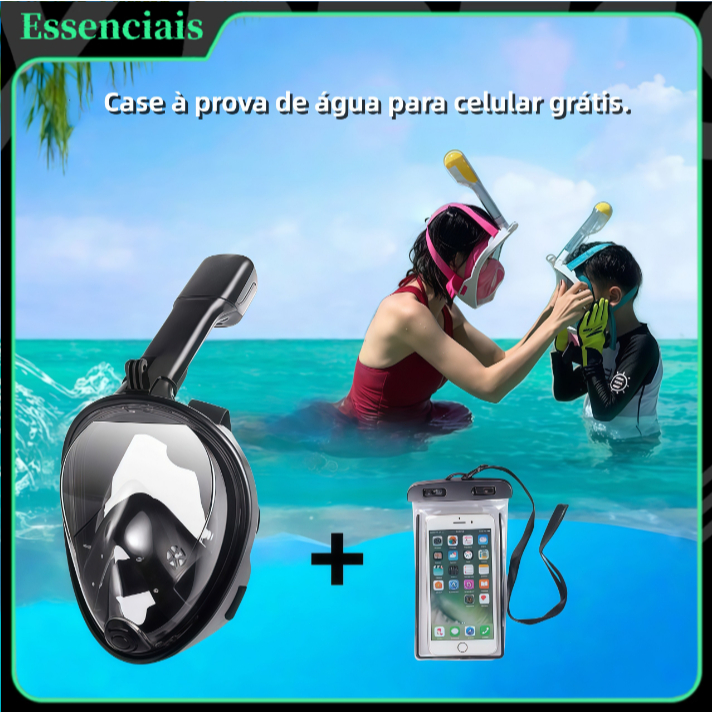 Máscara Mergulho Snorkel Full Face: Onde Comprar | BuscaProdutos