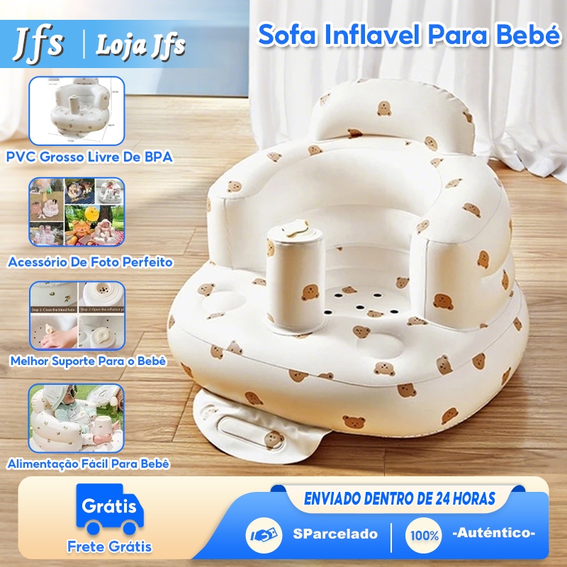 Pressione o Assento Inflável Automático Do Bebê Do Sofá Do Bebê Cadeira Alimentação Bebê