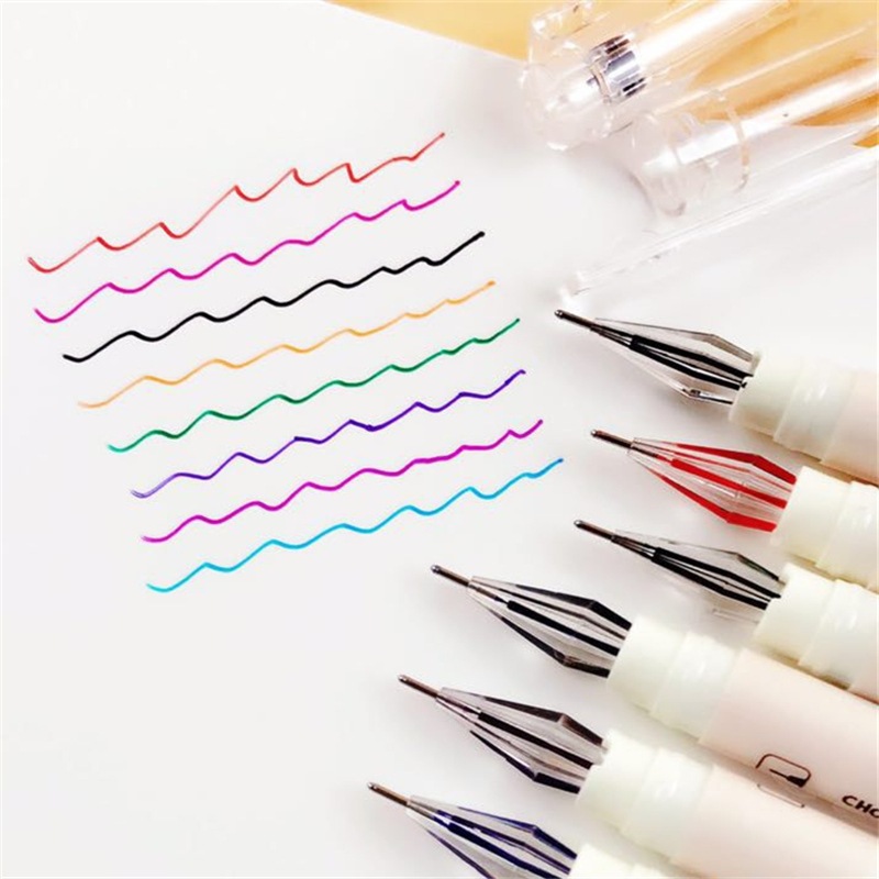 Kit Completo 8 Canetas 0.5mm Tubo Cheio Marca Texto Dupla Ponta Presente Escolar em Oferta na Shopee