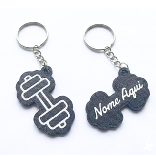 Chaveiro Haltere / Halter Brinde Academia com Nome Personalizado em Oferta na Shopee