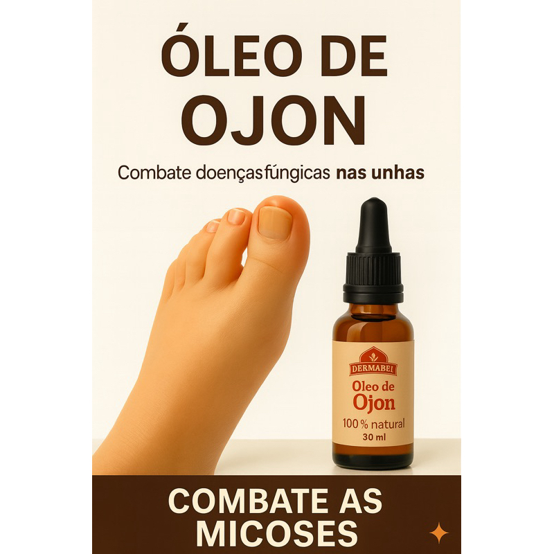 Óleo de Ojon 30ml Combate fungos e micoses nas unhas do pé e da mão Reconstrutor Capilar Brilho