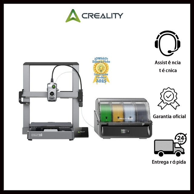 100% Oficial Creality hi combo impressora 3d Com CFS 500mm/s 95% pré-instalado 100-240V