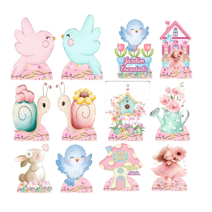 JARDIM AQUARELA  10 DISPLAYS MESA DE  20 CM DE MDF em Oferta na Shopee