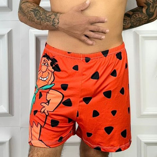 Samba Canção Short PIjama Moda Masculina Adulto Suede Personagem