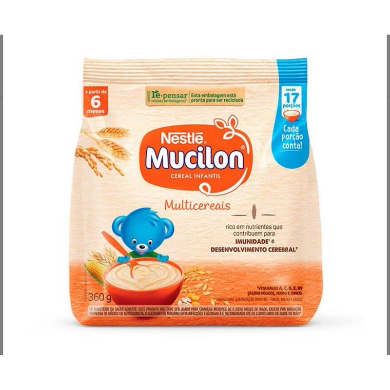 Kit 2 Cereal Infantil Mucilon Multicereais 360g