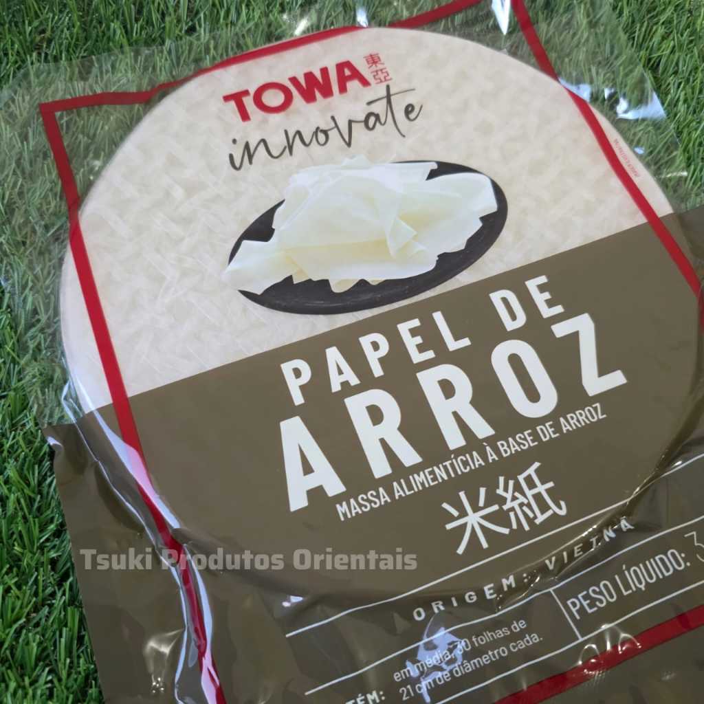 PAPEL DE ARROZ TOWA FOLHA DE ARROZ RICE PAPER SPRING ROOLS ROLINHO PRIMAVERA SRING ROOL SKIN 340G