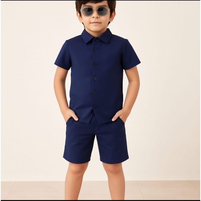 conjuntos camisão mauricinho menino casual em Oferta na Shopee