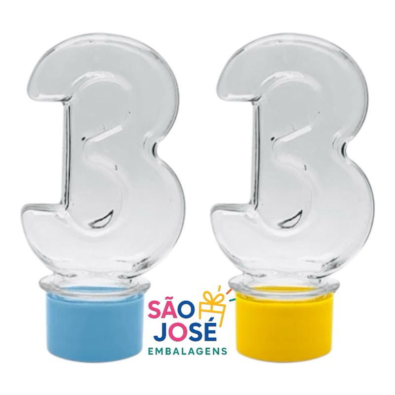 Tubete Numero 3 c/ tampa 20 unidades em Oferta na Shopee