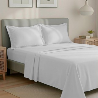 Jogo de Cama Queen 300 Fios Percal Algodão com Bordado 4 Peças BF Colchões em Oferta na Shopee