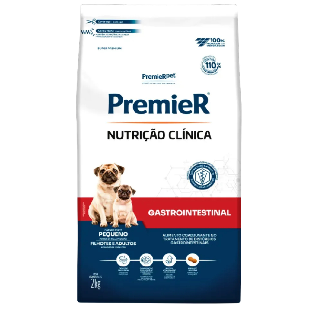 Ração Premier Nutrição Clínica Gastrointestinal Cães Raças Pequenas 2kg