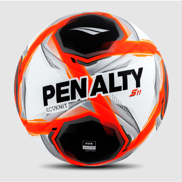 Bola Campo S11 Ecoknit XXV Branca/Preta/Laranja PENALTY